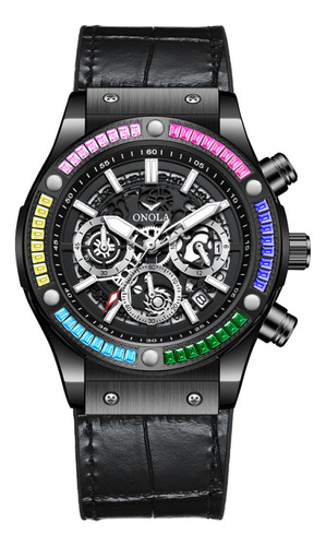 Reloj De Moda De Lujo Onola Chronograph Luminous