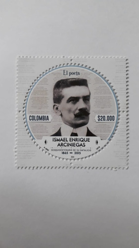  Sello Postal Ismael Enrique Arciniegas Sesquicentenario 