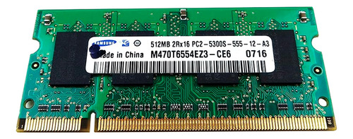 Memoria Ram Samsung Ddr2 So-dimm 512mb Pc2-5300 667mhz Usada