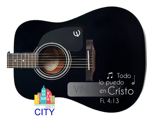 Sticker Calcomania Cristiana Para Guitarra