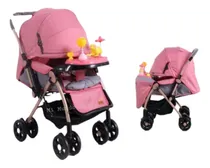 Comprar Coche Cuna Para Bebe Niño Y Niña Reclinable Juguetero Power Color Rosa Color del chasis Rosado