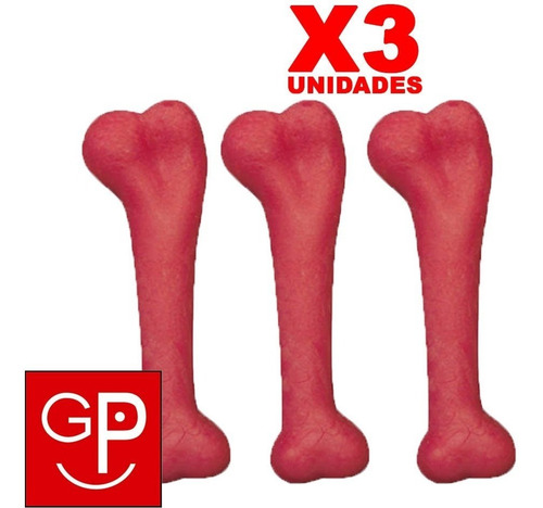 Juguete Para Perro Hueso Flex Mediano 15cm X3 Unidades G P
