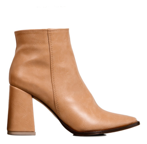 Botas Mujer Botinetas Taco Alto Eco Cuero Punta Fina Gretel