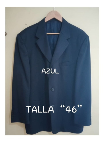 Saco Paltó Caballero Azul Talla 46 Como Nuevo
