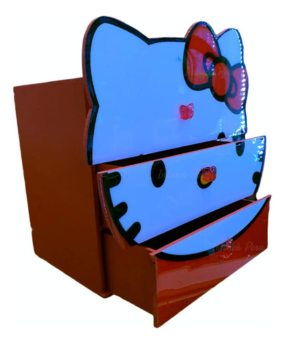 Joyero Personalizado Hello Kitty 3d De Madera