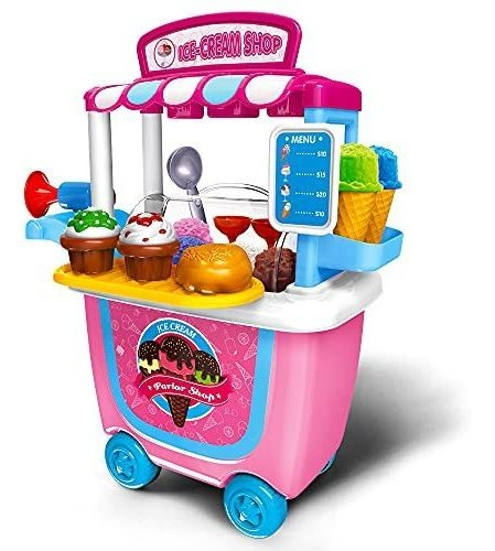 Gizmovine Ice Cream Toy Pretend Food Truck Toy Play Set Ice 