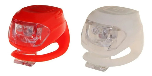 Luces Bicicleta Led Silicona X2 Luz Roja Blanca Calidad Pro