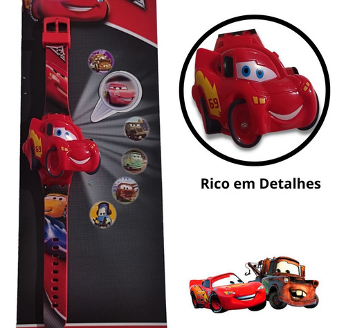 Relogio Projetor Carros Relampago Mcqueen Digital Infantil