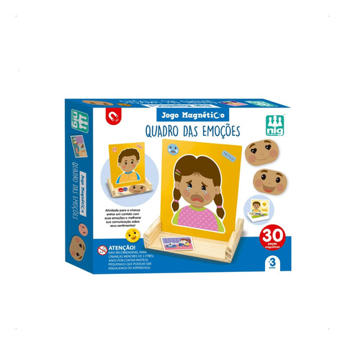 Jogo Infantil Quadro Das Emoções Magnético 30 Pcs Nig 0456