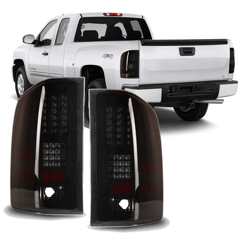 07 10 Chevy Silverado Led Luz Trasera Negro Humo