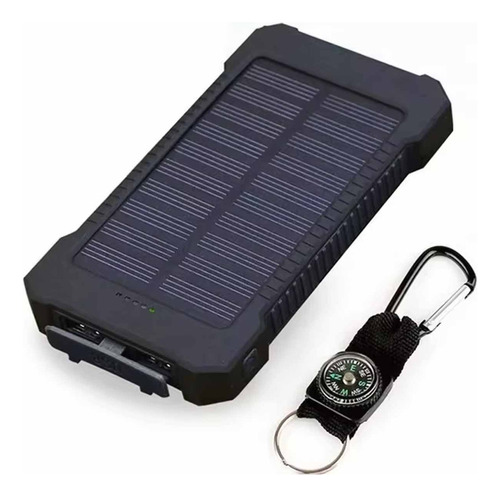 Cargador De Batería Solar Con Doble Puerto Usb De 8000 Mah