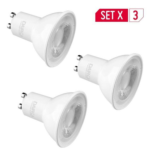 Setx3 Bombillo Led 550 Lúmenes 5.5w Luz Día