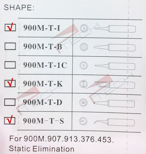 Imagen 6 de 7 de Puntas Para Cautin De Repuesto Baku 9033 !! Originales!! 3pz