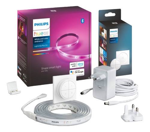 Set Philips Hue Lightstrip Plus V4 2mts +  Tap Dial Dimmer