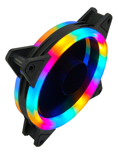 Computador Desktop Led Brilho Silencioso 120mm Cooler Fan Led Arco-íris De Abertura Dupla [interface Dupla