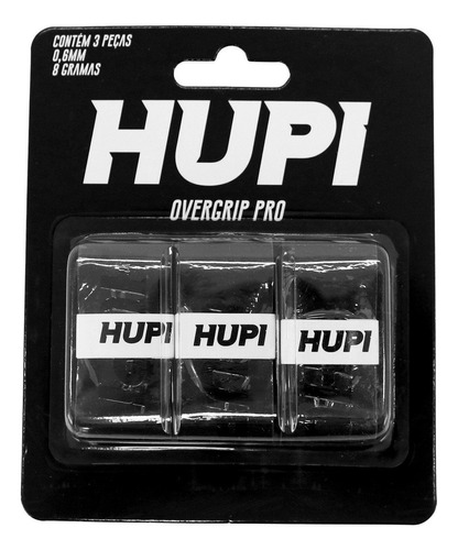 Overgrip Hupi Pro Preto Pack 03 Unidades