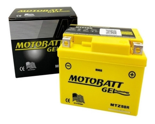 Bateria Gel Motobatt Mtz5br 4,2ah Yamaha Neo 125 2017 18 19 