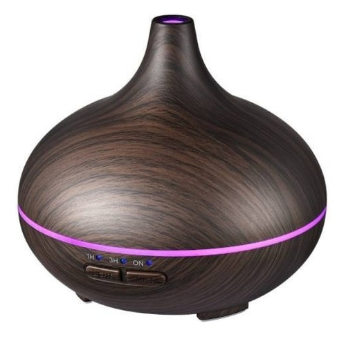 Humidificador Indoor 7 Colores Led + Esencias Color Madera