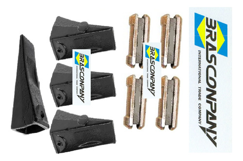 7107319 Kit 4 Unha Std Concha + 4 Pino Flex Para Bobcat 325