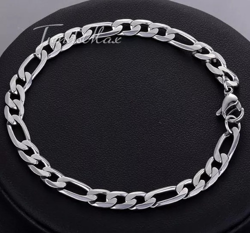 Conjunto Corrente Pulseira Masculina 3x1 Aço Inox Ref 325