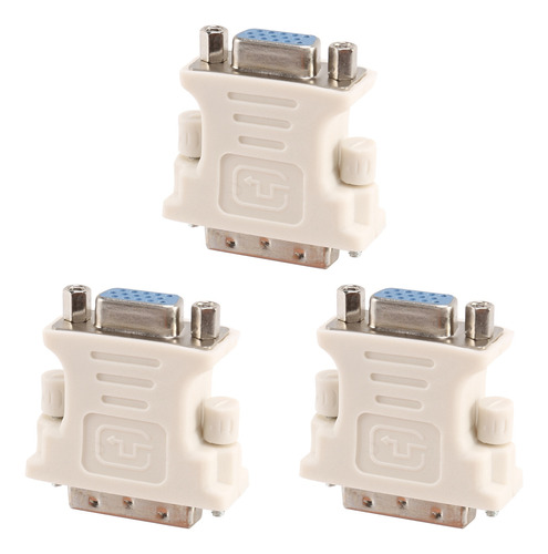 Adaptador: 3 Adaptadores Dvi Macho (dvi - D 24 1) A Vga Hemb