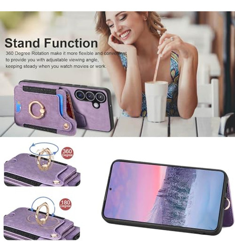 Funda Para Galaxy S24 Plus Morado Piel