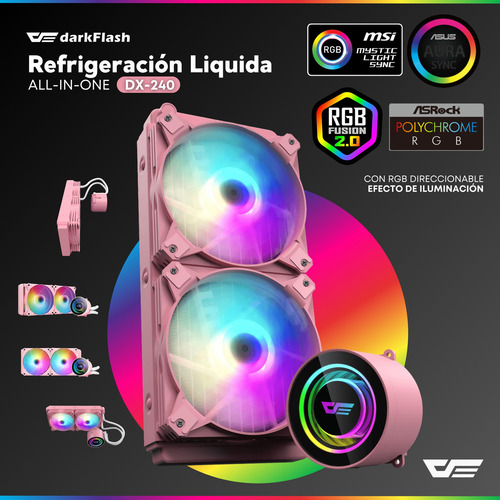 Cooler Procesador Darkflash Refrigeración Líquida Dx240 Ub