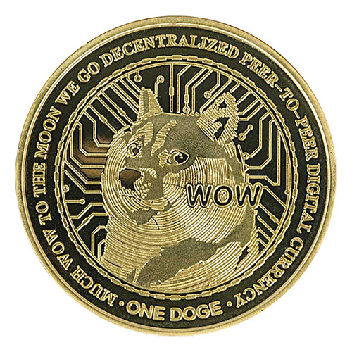 Edición Limitada De Doge Coin Chapada En Moneda Conmemorativ