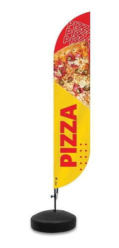 Wind Flag Banner Dupla Face 3m Completo Pizzaria M3