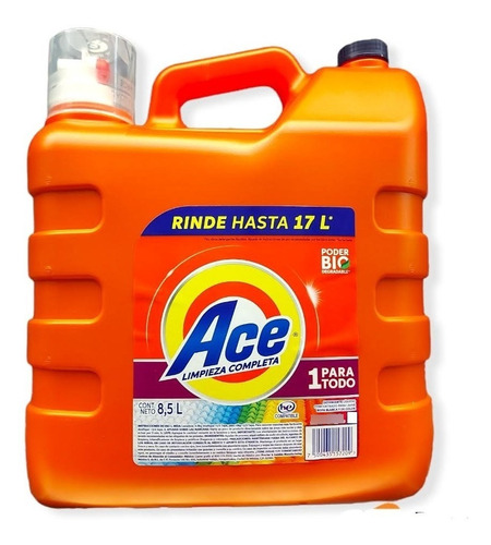 Jabón Líquido Para Lavar Ropa Ace 8.5 Litros Detergente