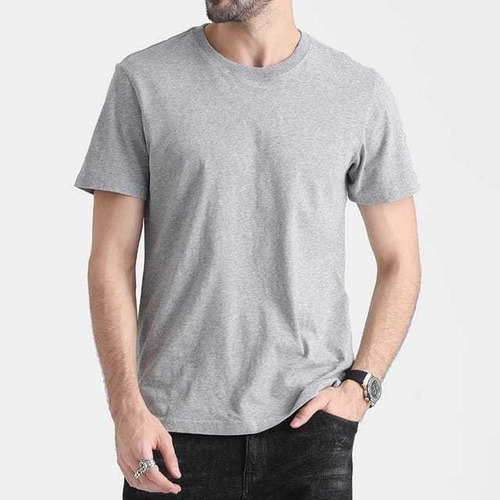 Imagen 2 de 4 de Remera Peruana Liso Elastizado Para Caballero