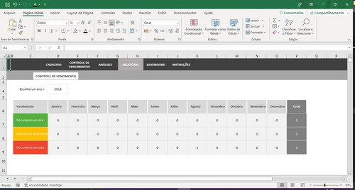 Controle E Gestão De Vencimento De Documentos Em Excel