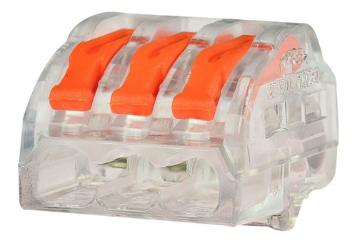 15 Conector Elétrico Borne Emenda 3 Fios Tipo Wago 222-413