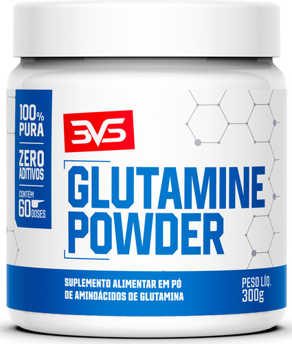 Glutamina Powder 100% Pura E Concentrada 3vs - 300g Sabor Sem sabor
