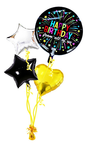 Globos Bouquet De 5 Con Helio