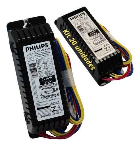 Kit 20 Reatores Eletrônicos Philips 2x16w Ou 1x32w 220v