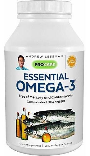 Omega-3 Puro Ultra Potente - 180 Cápsulas - Alto En Dha, Sin Malestar Estom