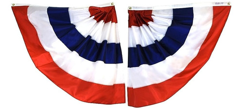 Annin Flagmakers American Flag Pleated Half Fans Bunting Dec