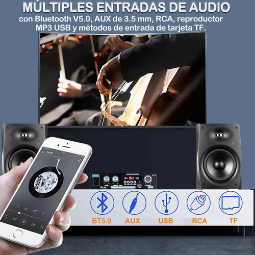 Amplificador De Audio Bluetooth Usb Mini Home De 2 Canales