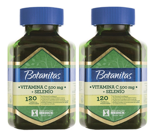 2 Vitamina C 500mg Selenio 120u - Unidad a $375