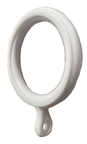 Imagen 2 de 8 de Argollas Plasticas Blancas 40mm Para Barral Cortina 25mm X20