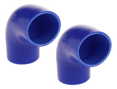 2 Piezas 90 Grados 3 Pulgadas / 76 Mm Tubo De Silicona Codo