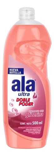 Detergente Ala Ultra Glicerina semi concentrado glicerina en botella 500 ml