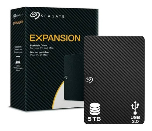 Imagen 6 de 7 de Disco duro externo Seagate Expansion STKM5000400 5TB negro
