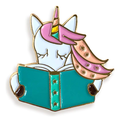 Pin Esmaltado Para Leer Diseño Unicornio,color Dorado