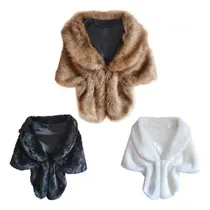 Comprar Abrigo De Piel Sintética For Mujer Chal Nupcial De Invierno