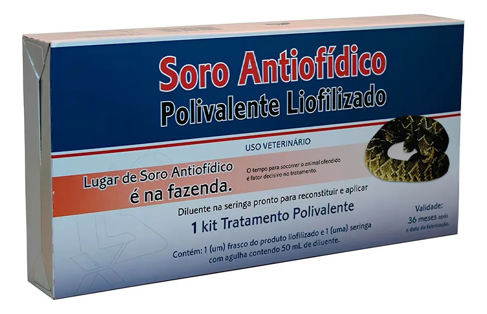 Soro Antiofídico 50ml Lema Picada De Cobra Em Animais