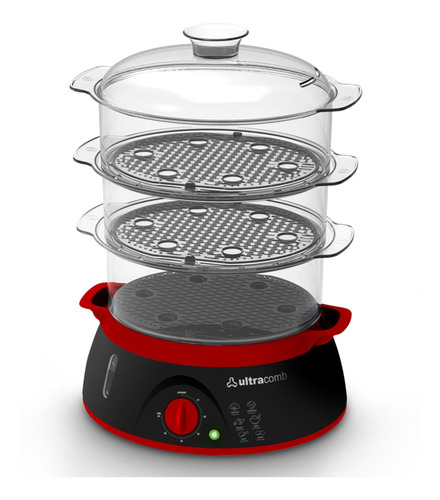 Imagen 1 de 6 de Vaporiera Electrica + 3 Recipientes Capacidad 8,5l 900 W