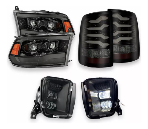 Faros Led Calaveras Niebleros Paquete Kit  Ram 2009 Al 2019