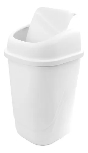 Bote de basura blanco con tapa hotsell
